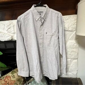 Bert Pulitzer Men's Black and White Checkered Shirt Size L